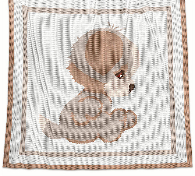 Ravelry Baby Blanket Puppy pattern by Elena Balyuk
