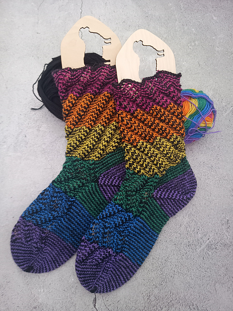 Drunken Gay Spiral socks