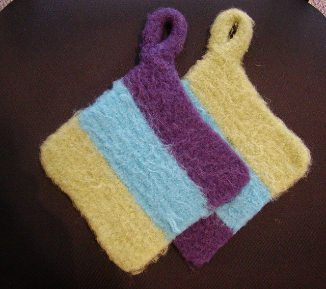 Use Your Stash Felted Potholders
