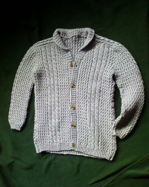 13 - Child's fancy rib and cable blouson - No 77/T9/735