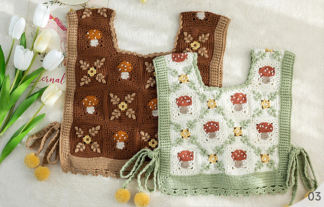 Ravelry: Mushroom Patchwork Vest pattern by Susan's family