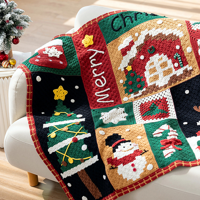 Christmas Snowy Night Blanket
