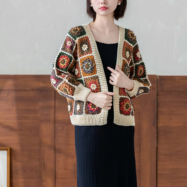 Sunflower Patchwork Cardigan