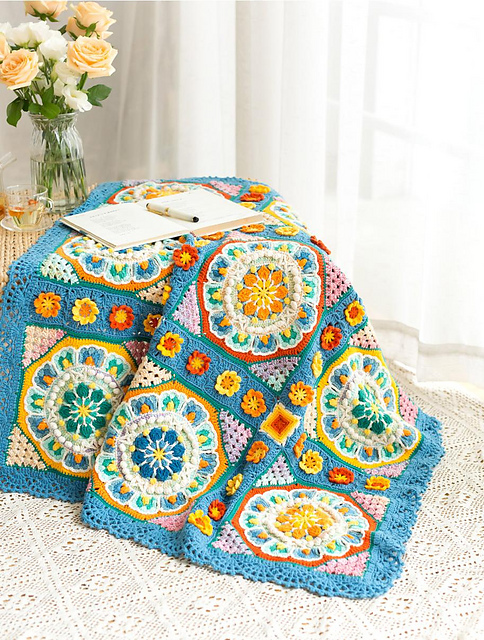 Dunhuang Lotus Caisson Blanket