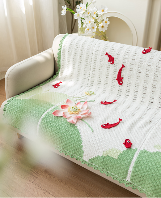 Lotus Prosperity Blanket