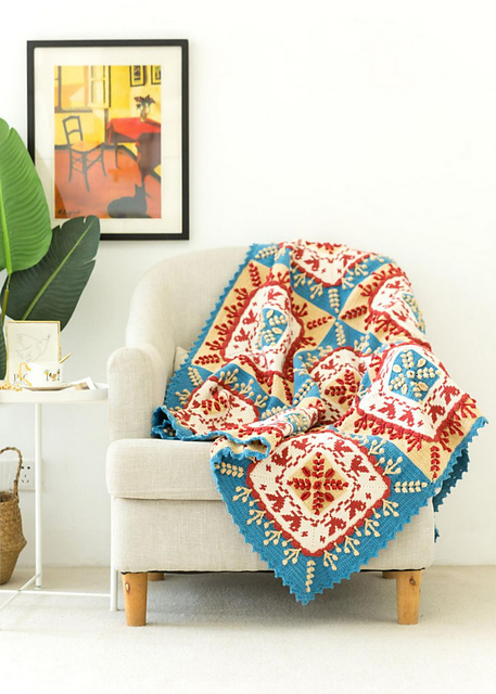 Relievo Intarsia Blanket