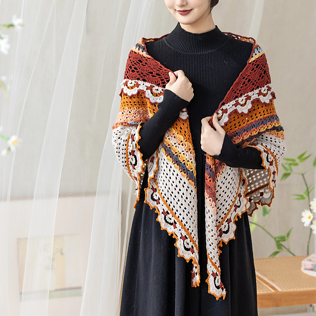Lotus Brocade Shawl