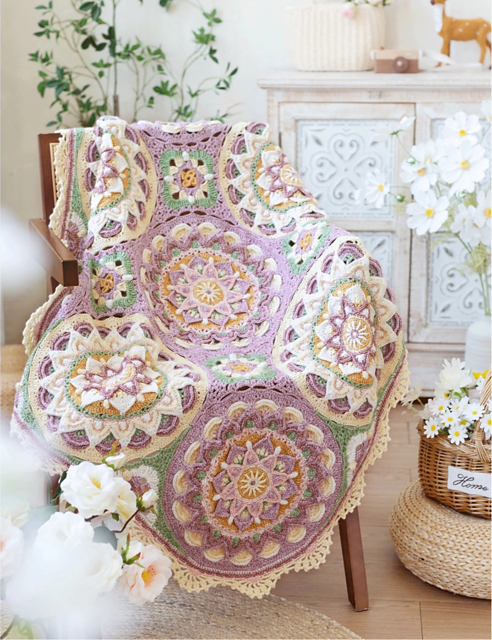 Lotus Blanket Crochet Pattern Lotus Flower Circle Blanket Crochet