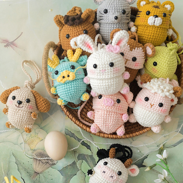 Chinese Zodiac Egg Pouch