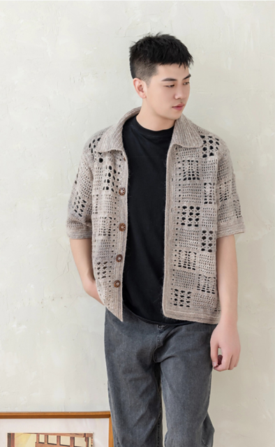 MUZE 山中拓也着用モデル　TWINKLE STAR KNITCARDIGAN MUZE TURQUOISE LABLE - ×FACCIES TWINKLE STAR KNIT CD(SLATE GRAY