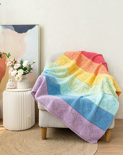 Rainbow Square Blanket