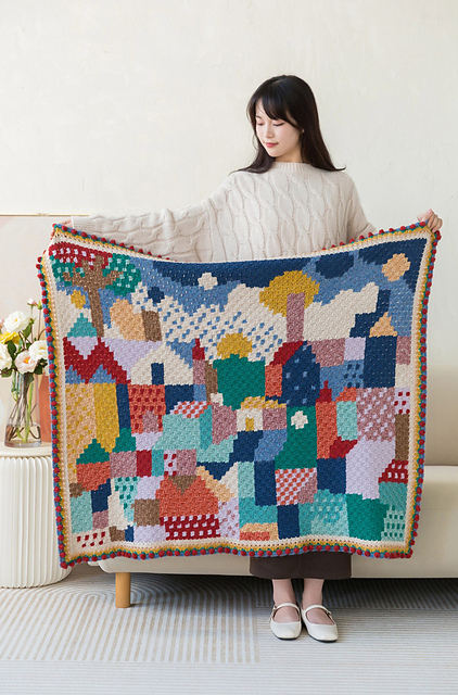 Blue Landscape Blanket