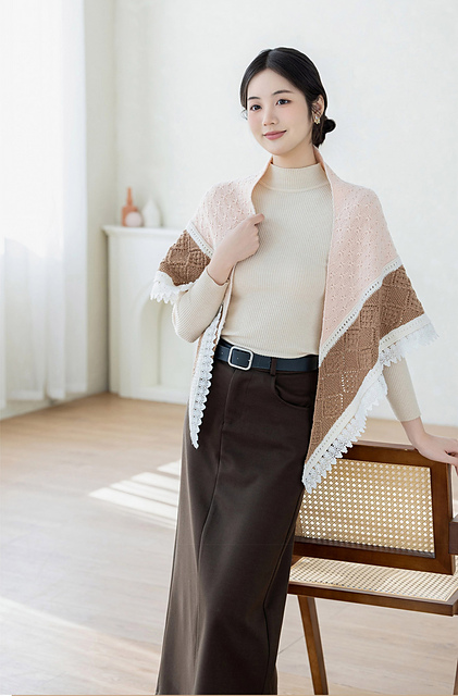 Peach Shawl