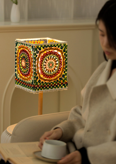 Granny Square Lampshade
