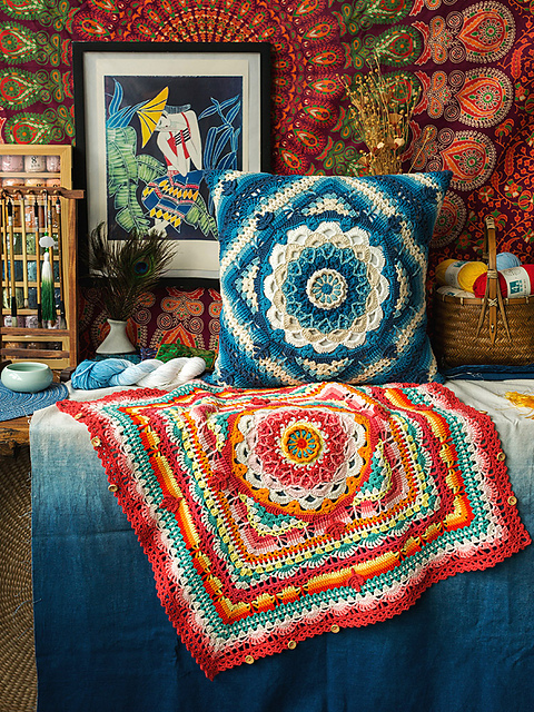 Camellia Butterfly Pillow Blanket
