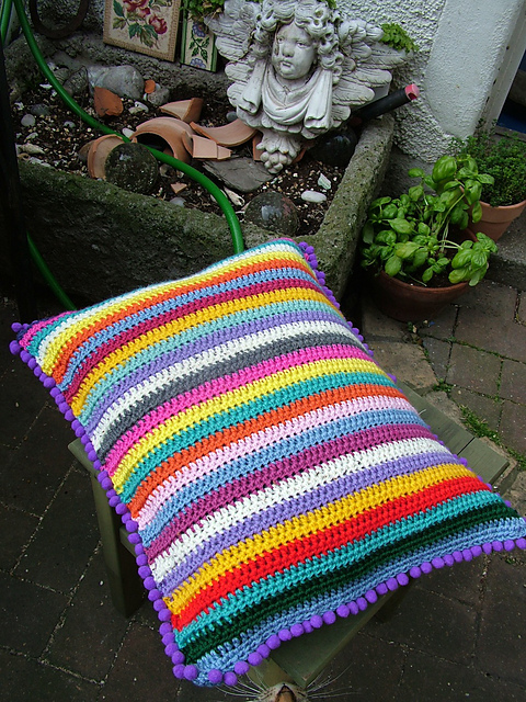 striped cushion