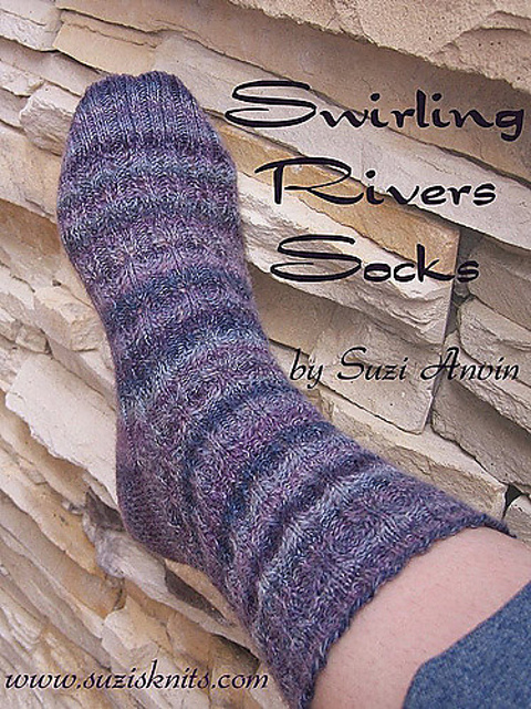 Swirling Rivers Socks