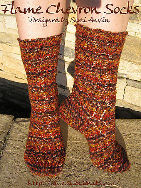 Flame Chevron Socks