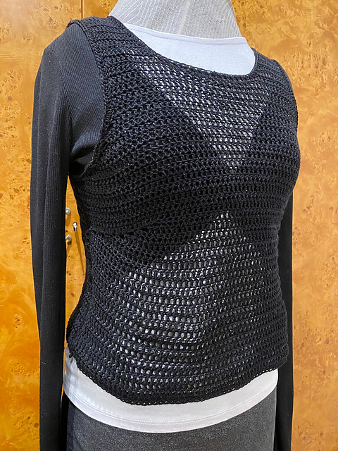 Wednesday's Black Mesh Tank