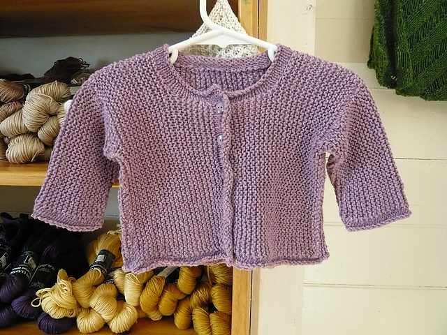 #318 Baby Garter Stitch Pullover & Cardi - Cardigan