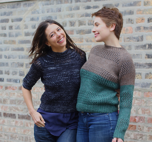 Theresa's Lace Striped Sweaters