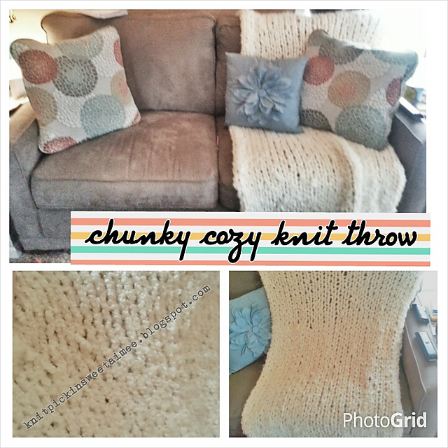 cozy chunky knit throw