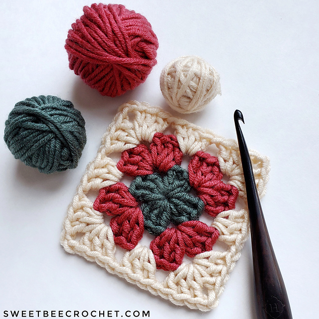 Simple Multi-Coloured Granny Square