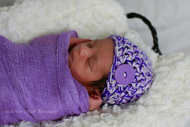 Newborn Button Beanie and Newsboy