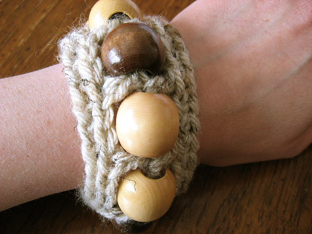 Chunky Beaded Wrist Cuff