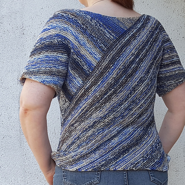 Garter Stitch Bias Top