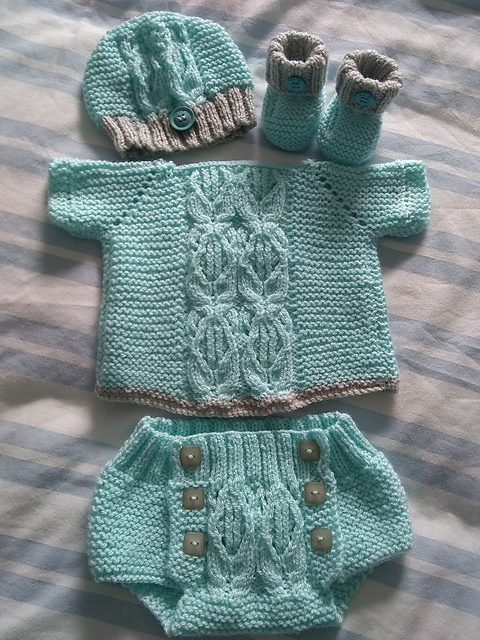 "Orchid" Nappy cover & Top set