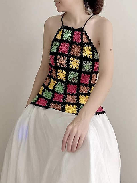 Granny Square Halterneck Top