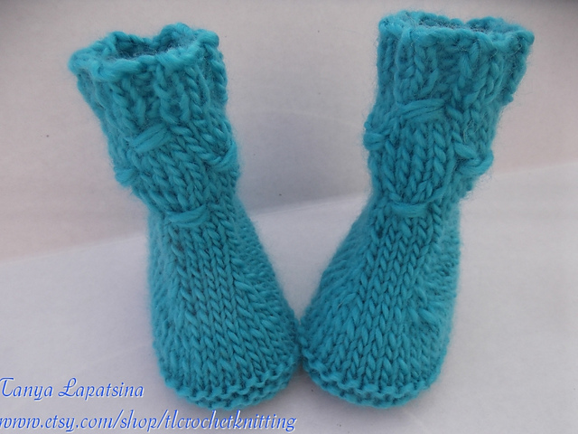 Turquoise Baby Booties