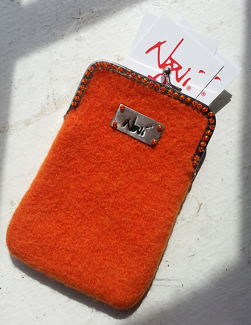 Here's My Card Tiny Felted Purse/Case