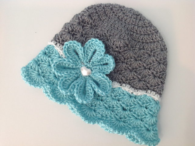 Flowered Shells Hat