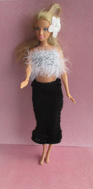 Slit skirt and top for Barbie