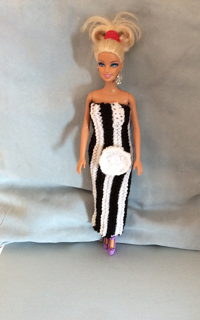 Barbie Vertical Stripe Dress