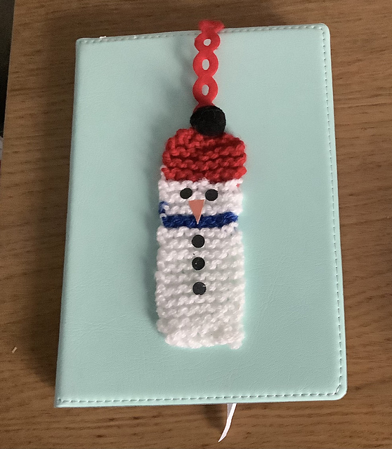 Trailing Snowman Bookmark