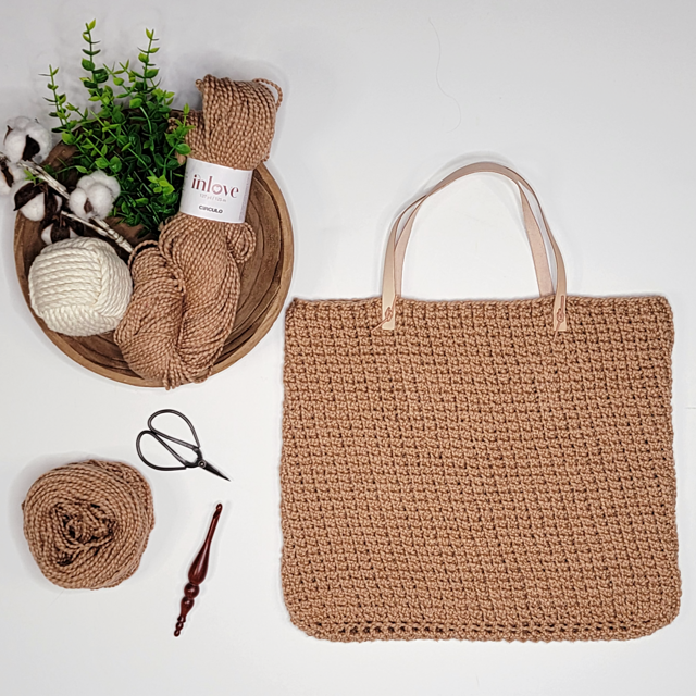 Woven Wheat Tote