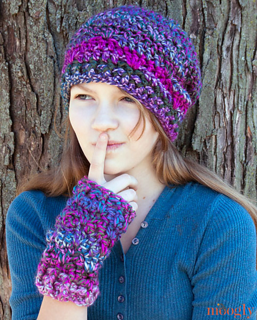 Luscious One Skein Fingerless Mitts
