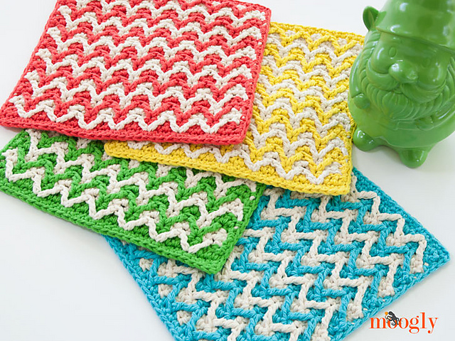 Bright Chevron Dishcloth
