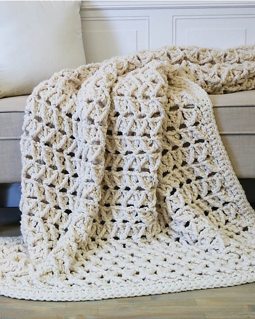 Faux Cabled Blanket