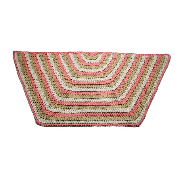 Softly Striped Hexagon Rug