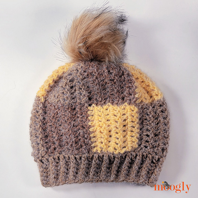 Big Checked Crochet Hat