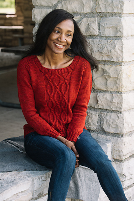 Ruby Cabled Raglan
