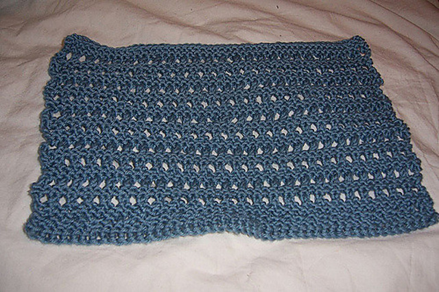 Garter Stitch Eyelet Washcloth
