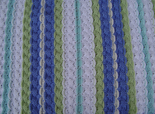 Striped Shell Baby Blanket