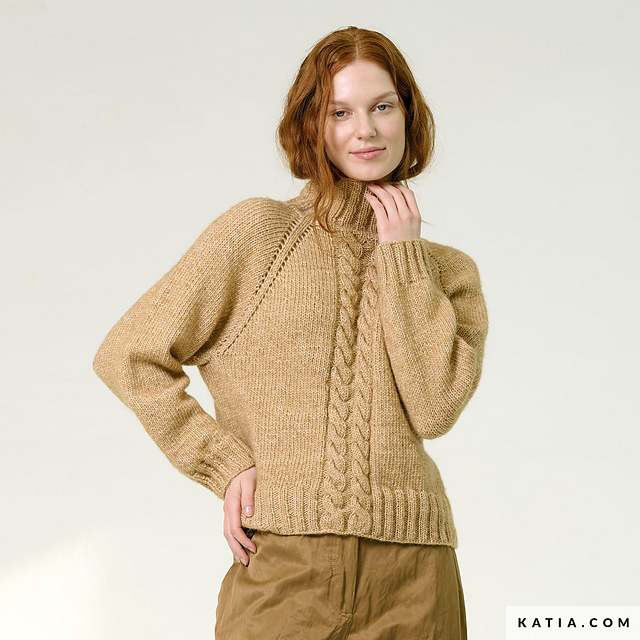 18-24 Top-down cabled sweater