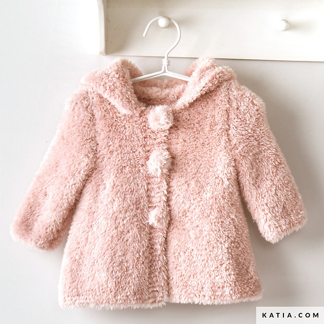 94-15 Coat with hood and pom poms