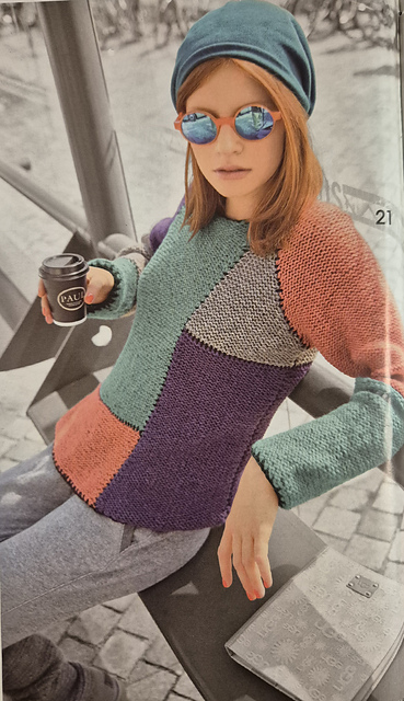 # 21 Bunter Patchwork-Pulli